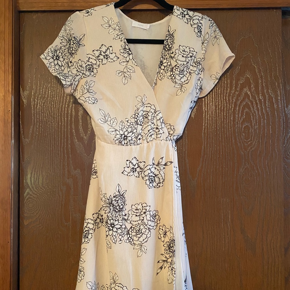 LUSH Fit & Flare Wrap Dress - Picture 2 of 7